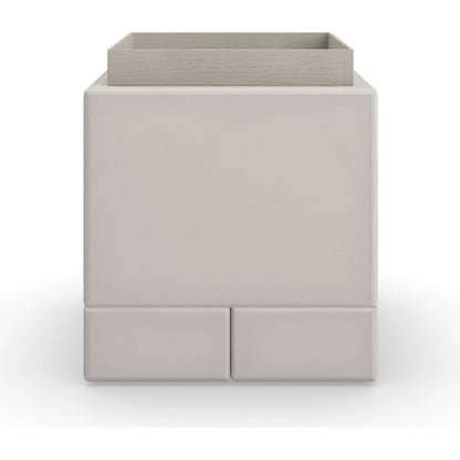 Bindi Side Table by Caracole in taupe and fossil. Made from ash, oak in a modern style.