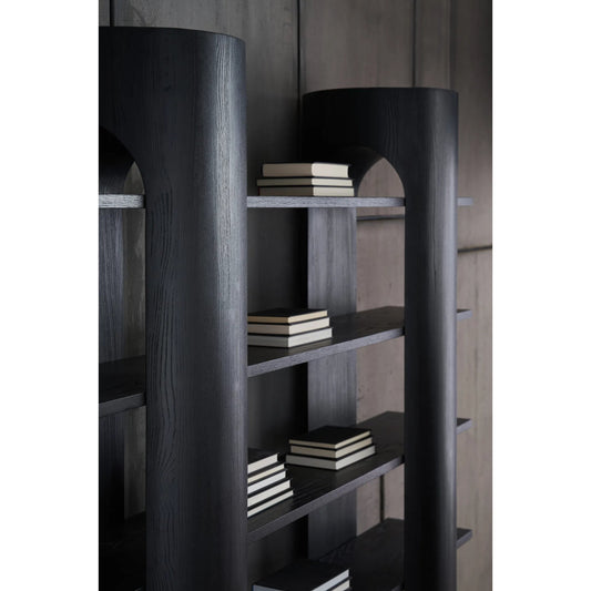 Albi Etagere by Caracole in basalt. Made from ash, oak in a unique style.