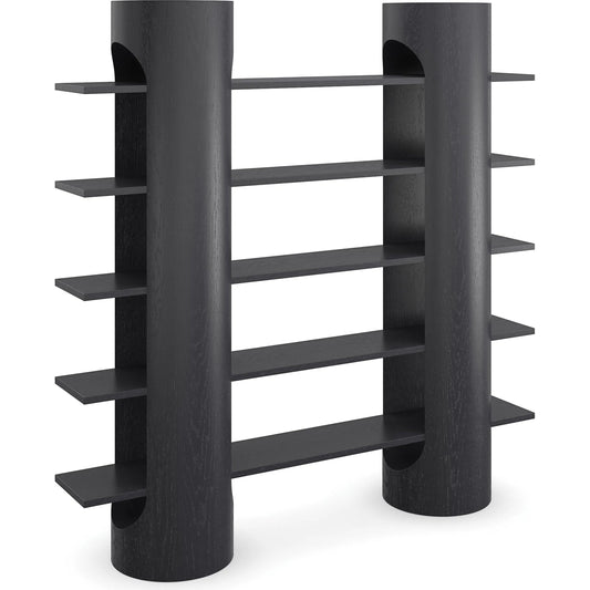Albi Etagere by Caracole in basalt. Made from ash, oak in a unique style.
