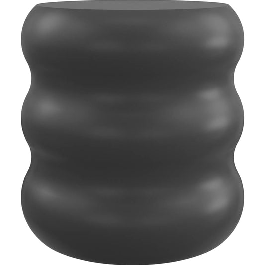 Ama Side Table by Caracole in matte black. Made from resin in a unique style.