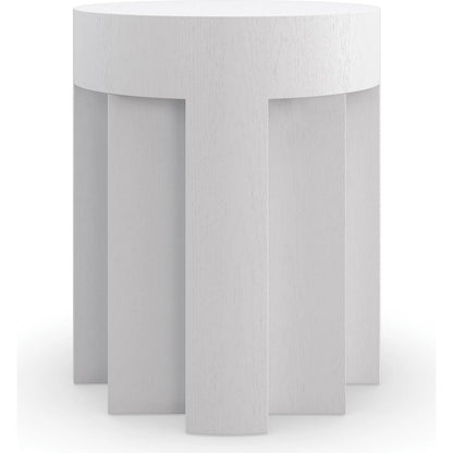 Eli Side Table by Caracole in chalk. Made from ash, oak in a modern style.