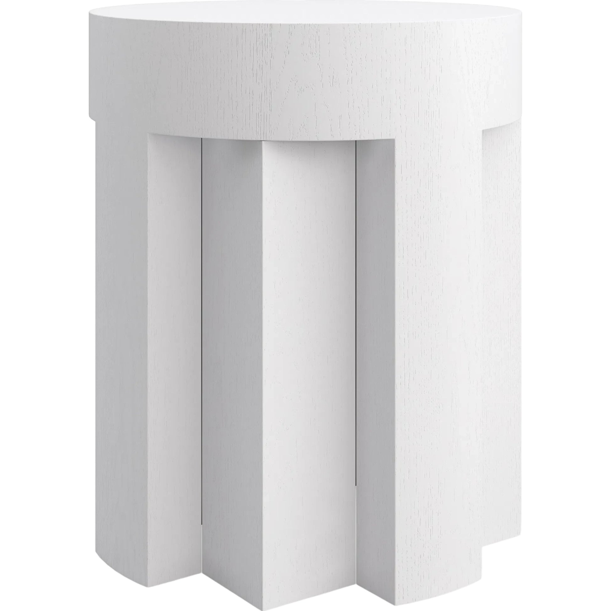 Eli Side Table by Caracole in chalk. Made from ash, oak in a modern style.