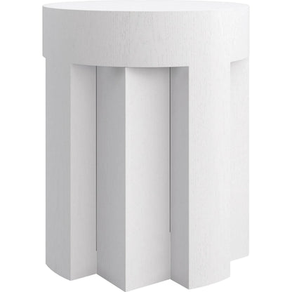 Eli Side Table by Caracole in chalk. Made from ash, oak in a modern style.