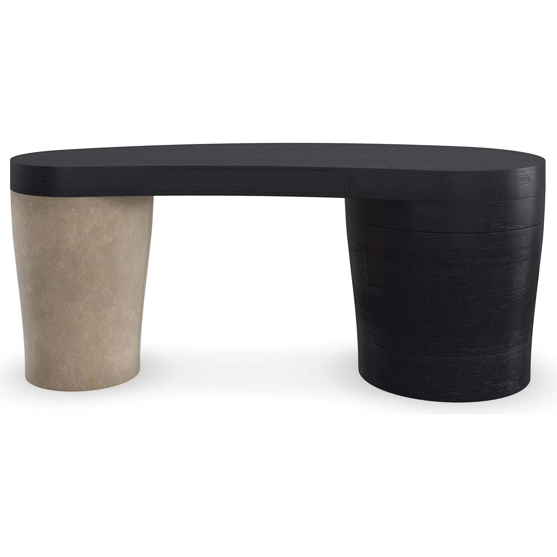 Gus Desk by Caracole in basalt. Made from ash, oak in a modern style.