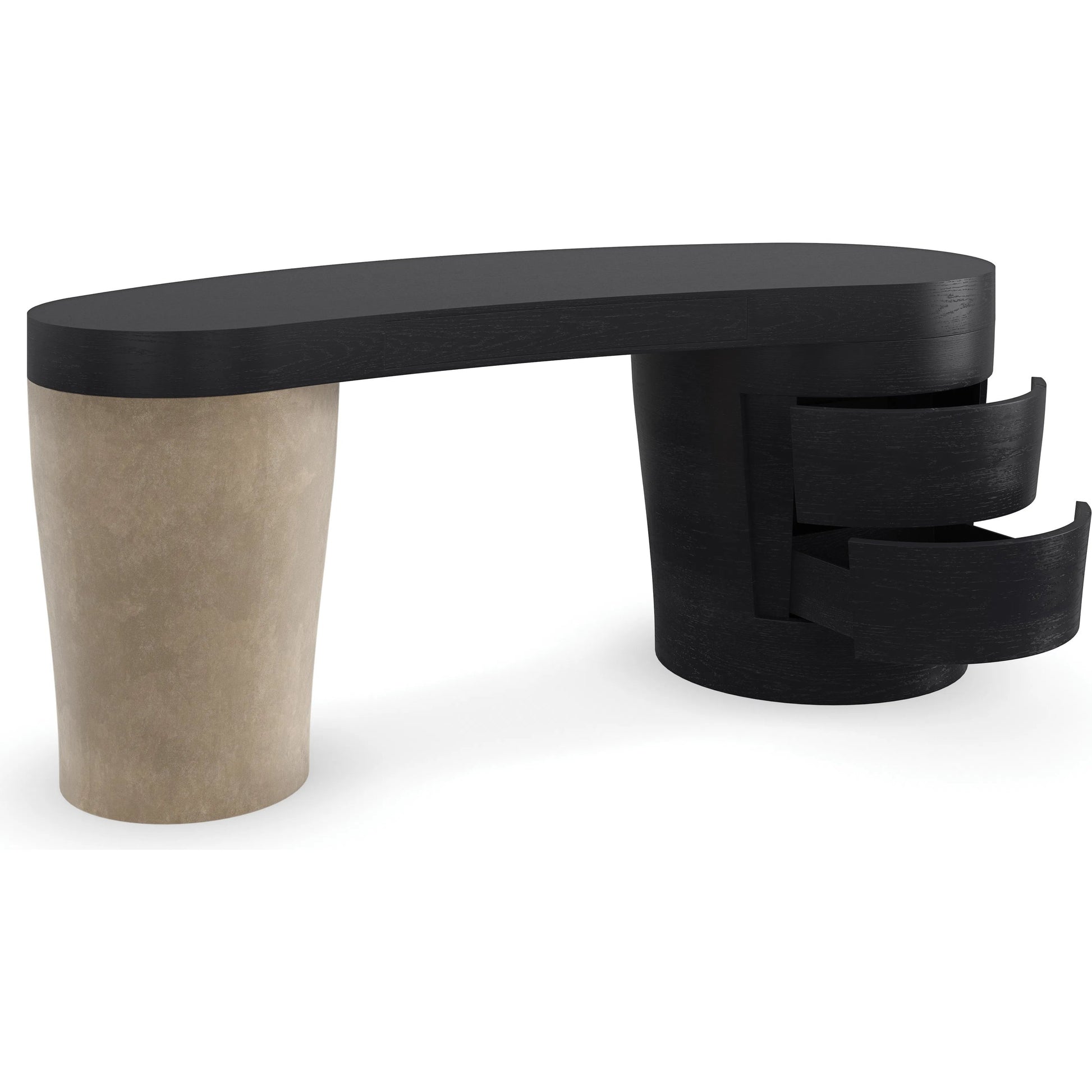 Gus Desk by Caracole in basalt. Made from ash, oak in a modern style.