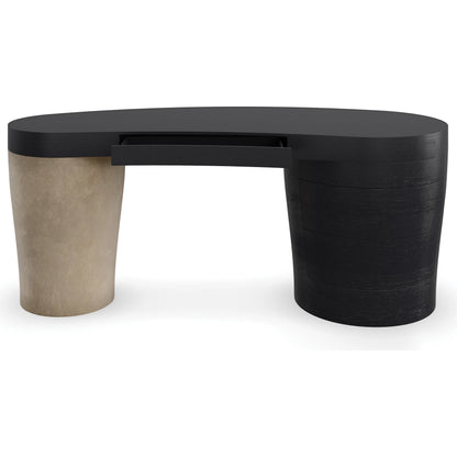 Gus Desk by Caracole in basalt. Made from ash, oak in a modern style.