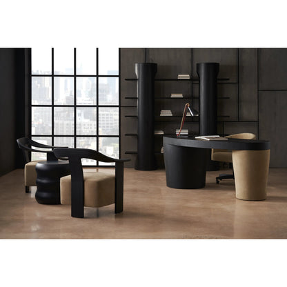 Gus Desk by Caracole in basalt. Made from ash, oak in a modern style.