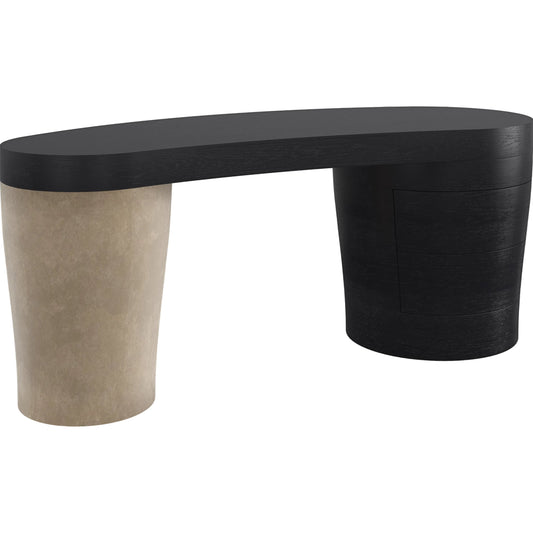 Gus Desk by Caracole in basalt. Made from ash, oak in a unique style.