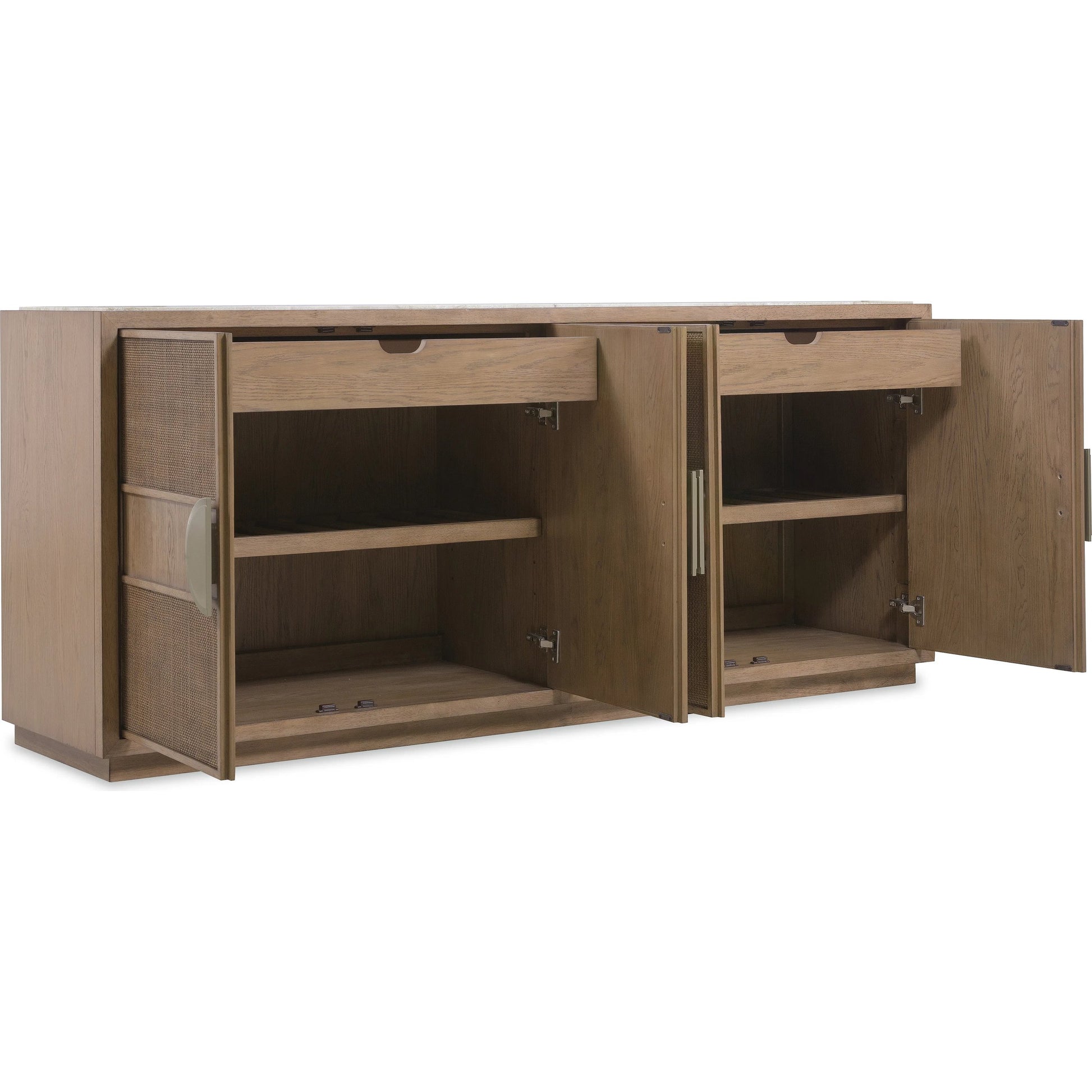Sonnet Dining Credenza by Hooker Furniture in medium wood and wren. Made from unique in a transitional style.