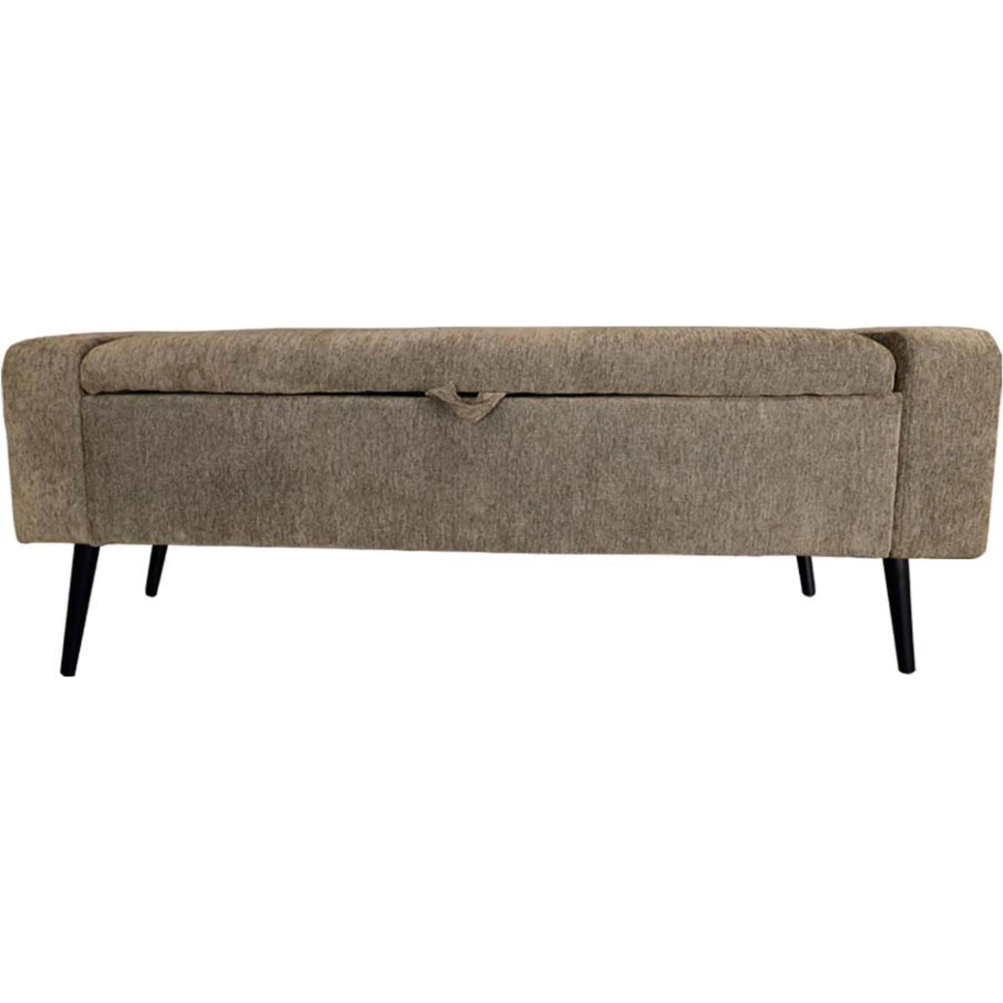 001 SI-2325103 | Primary Silo | Khloe Storage Bench by LH Imports in matte black. Made from black metal, foam, 100% polyester fabric in a transitional style.