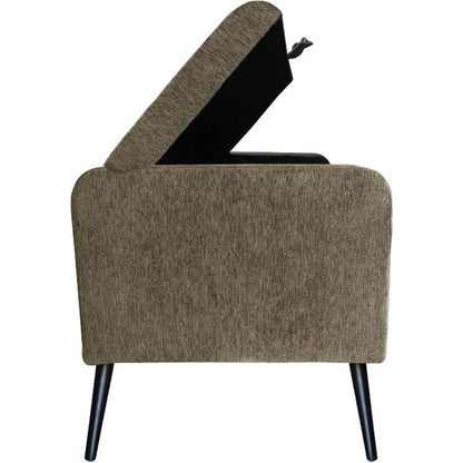 Khloe Storage Bench by LH Imports in matte black. Made from black metal, foam, 100% polyester fabric in a transitional style.