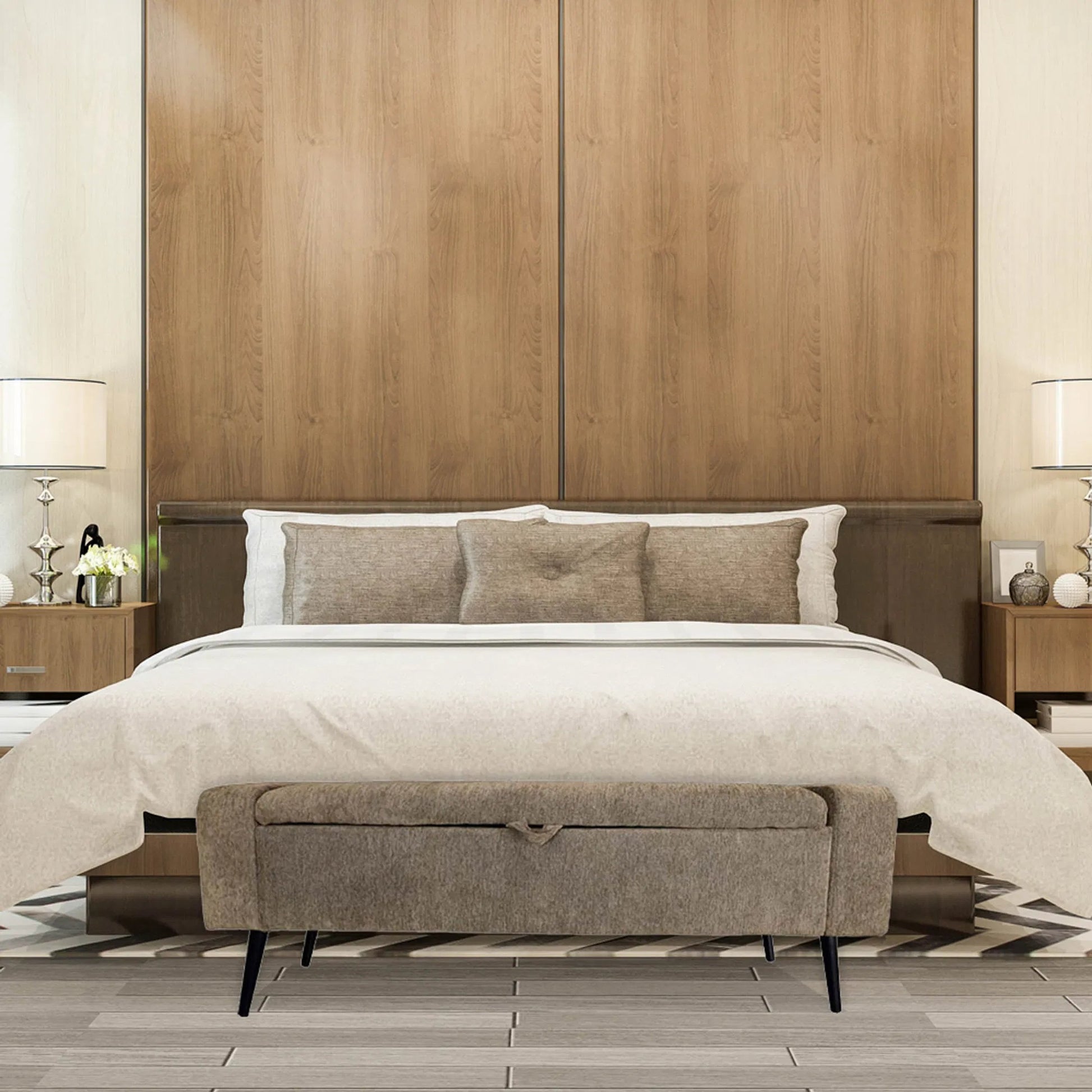 Khloe Storage Bench by LH Imports in matte black. Made from black metal, foam, 100% polyester fabric in a transitional style.