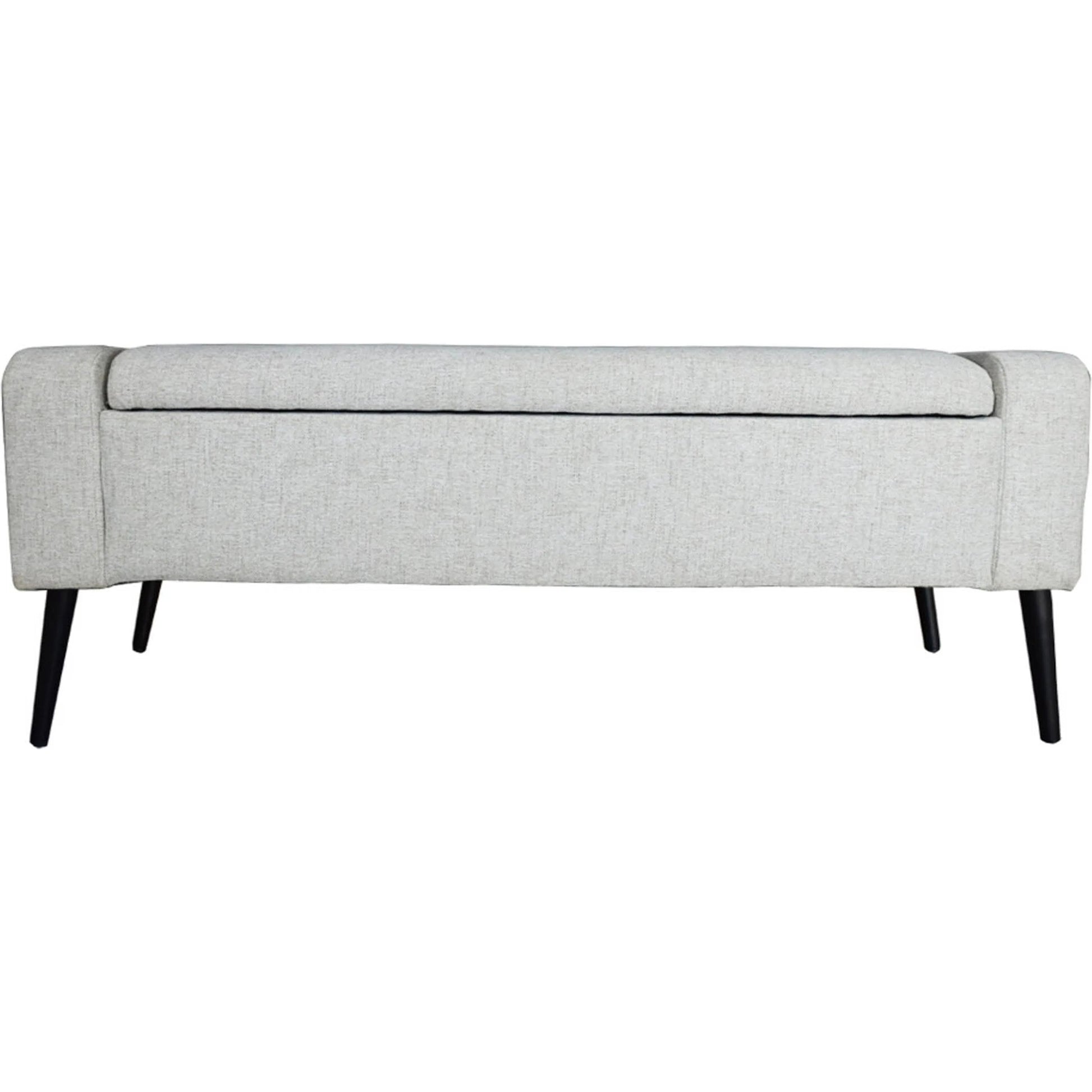 Khloe Storage Bench by LH Imports in matte black. Made from black metal, foam, 100% polyester fabric in a transitional style.