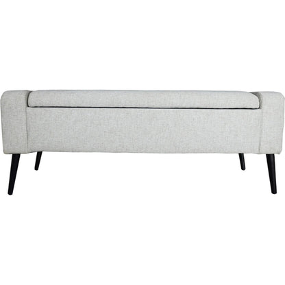 Khloe Storage Bench by LH Imports in matte black. Made from black metal, foam, 100% polyester fabric in a transitional style.