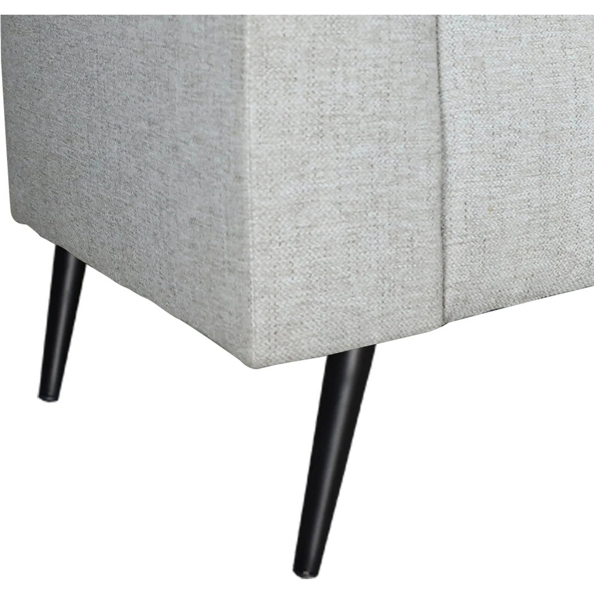 Khloe Storage Bench by LH Imports in matte black. Made from black metal, foam, 100% polyester fabric in a transitional style.