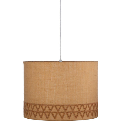 Kohen Ceiling Light - 24855 by Surya in tan, white, translucent and powder coated. Made from jute, fabric, metal in a cottage & farmhouse style.