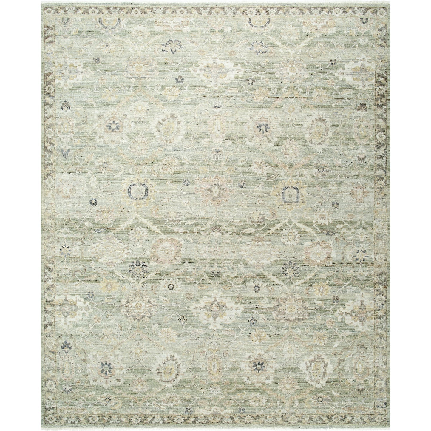 001 SI-2099965,SI-2099966,SI-2099967,SI-2099968,SI-2099969 | Primary Silo | Khorasan KHO-2300 Rug by Surya in sage, ivory, slate gray, sand, olive, charcoal. Made from wool in a unique style.