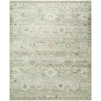 Khorasan KHO-2300 Rug by Surya in sage, ivory, slate gray, sand, olive, charcoal. Made from wool in a unique style.