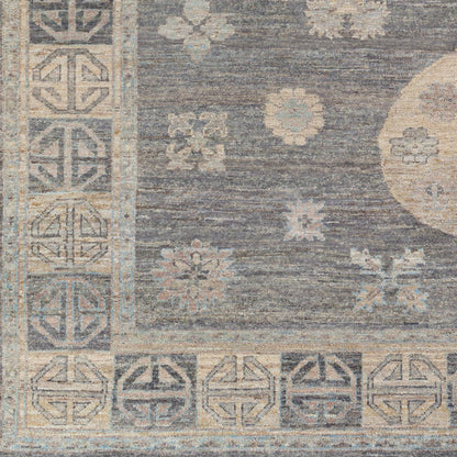 Khotan KHT-2301 Rug by Surya in dark blue, medium gray, medium brown. Made from 100% wool in a unique style.