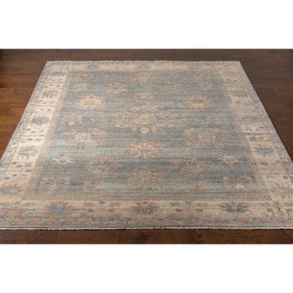 Khotan KHT-2303 Rug by Surya in sage, blue, mauve, light beige, cream. Made from 100% wool in a unique style.