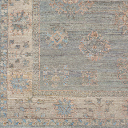 Khotan KHT-2303 Rug by Surya in sage, blue, mauve, light beige, cream. Made from 100% wool in a unique style.