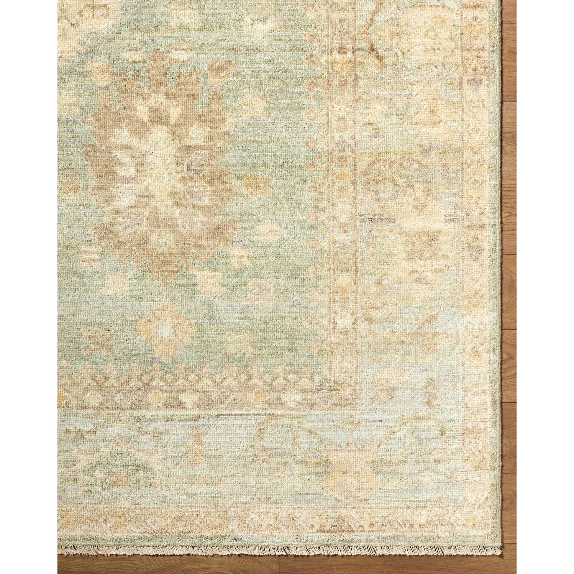 Khotan KHT-2304 Rug by Surya in sage, sandstone, ivory, taupe, dusty blue. Made from wool in a unique style.