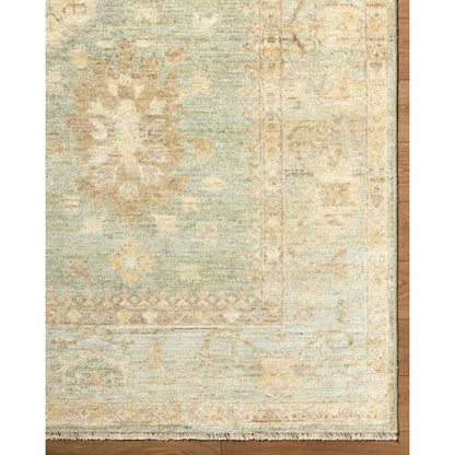 Khotan KHT-2304 Rug by Surya in sage, sandstone, ivory, taupe, dusty blue. Made from wool in a unique style.