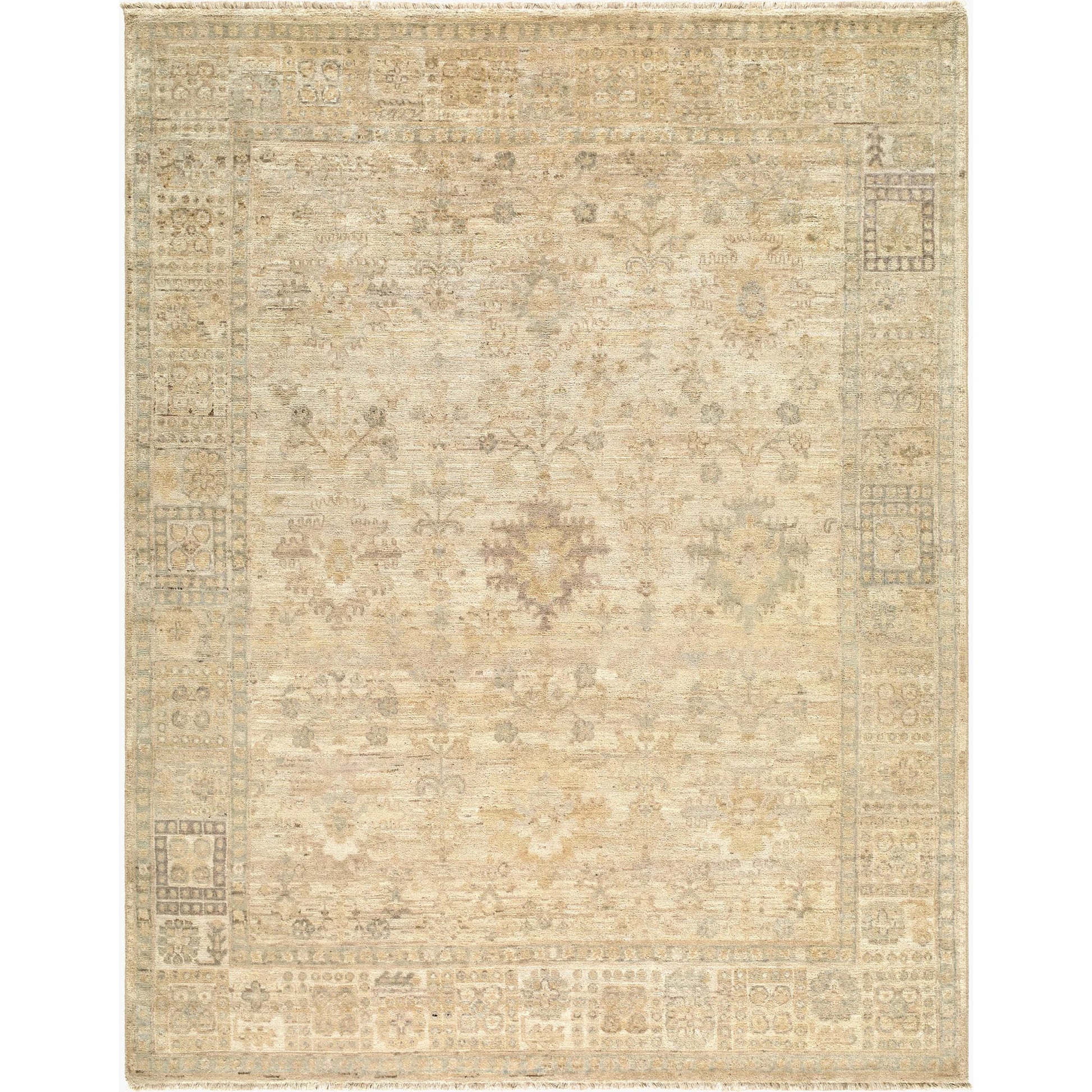 Khotan KHT-2306 Rug by Surya in beige, sand, taupe, sage, dusty rose. Made from wool in a unique style.