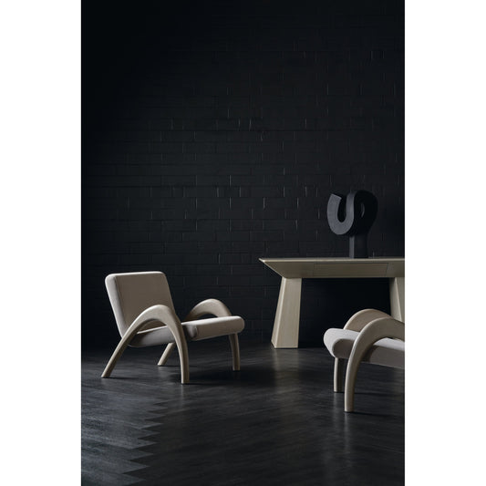 Coco Accent Chair by Caracole in taupe and fossil. Made from ash in a modern style.