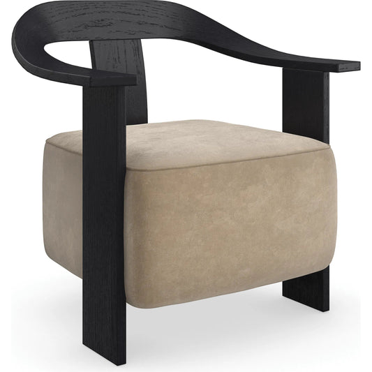 Luca Accent Chair by Caracole in basalt. Made from ash, oak in a modern style.