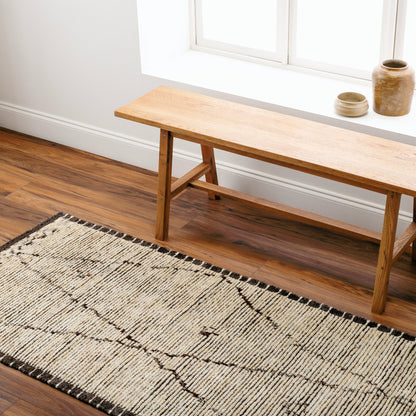 Khyber Rug - 30236 by Surya in black, charcoal, dark brown, beige, wheat. Made from 90% wool, 10% polyester in a unique style.