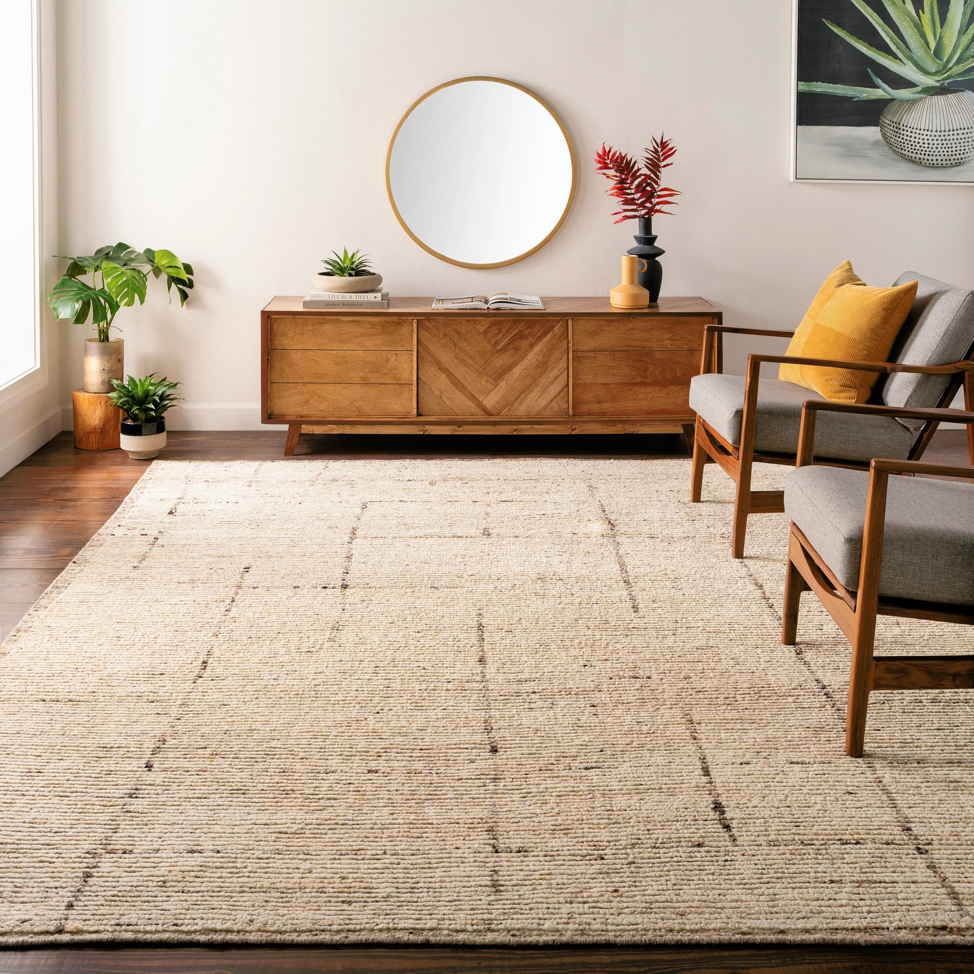 Khyber Rug - 30879 by Surya in wheat, beige, dark brown. Made from 90% wool, 10% polyester in a unique style.