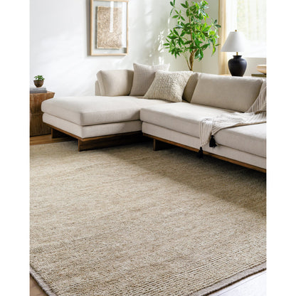 Khyber Rug by Surya in khaki, sand. Made from face: 90% wool, 10% polyester, warp: 90% cotton in a modern style.