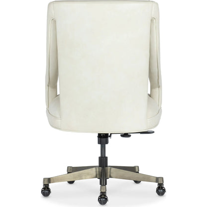 Meira Executive Swivel Tilt Chair by Hooker Furniture in white and metal. Made from unique in a modern style.