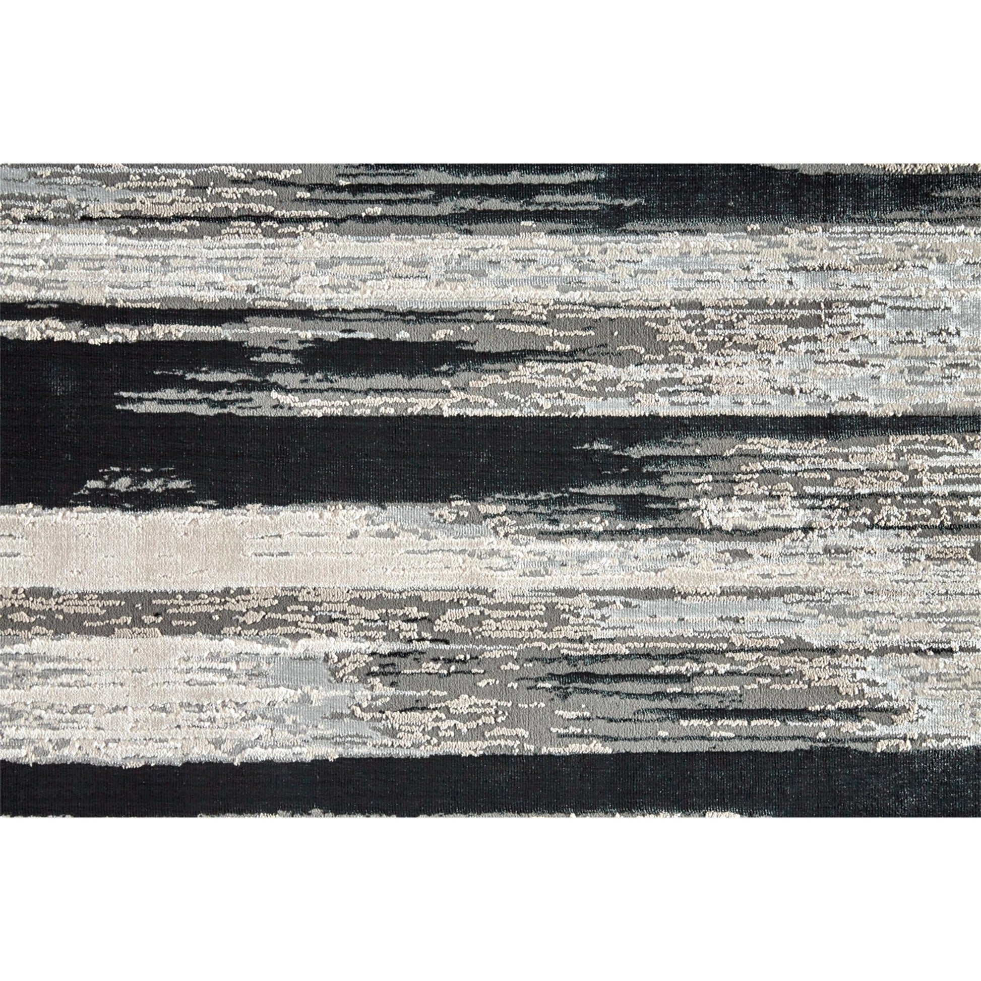 Micah Rug - 3338F by Feizy in black, silver, gray. Made from polyester, polypropylene in a unique style.