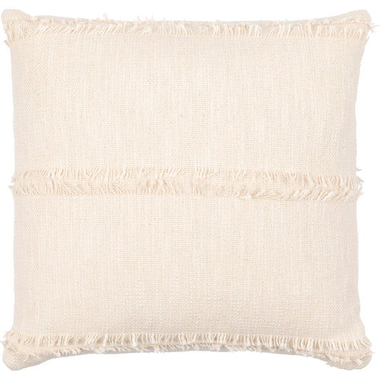Kiefer Pillow - 5879 by Surya in cream. Made from 100% cotton in a cottage & farmhouse style.