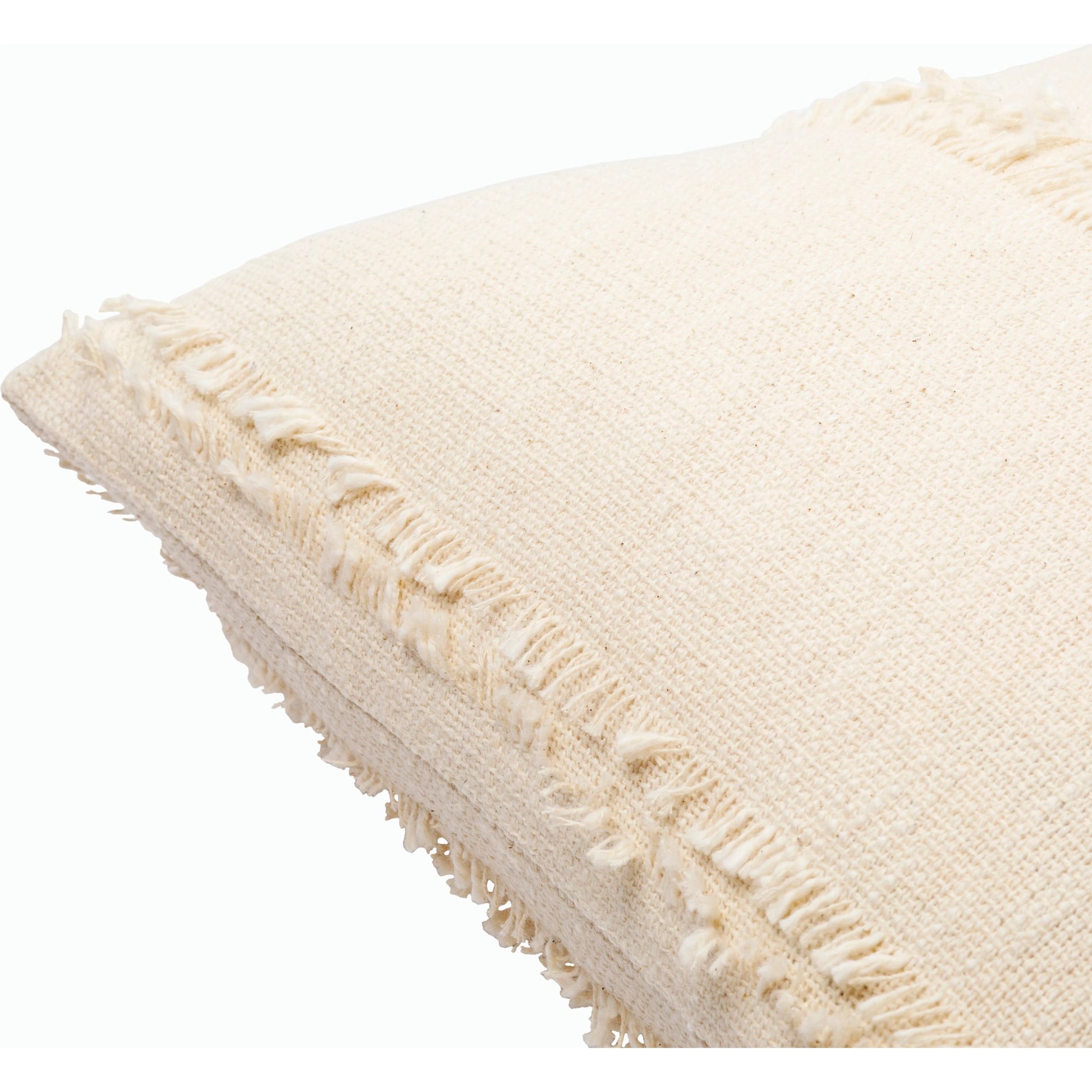 Kiefer Pillow - 5879 by Surya in cream. Made from 100% cotton in a cottage & farmhouse style.