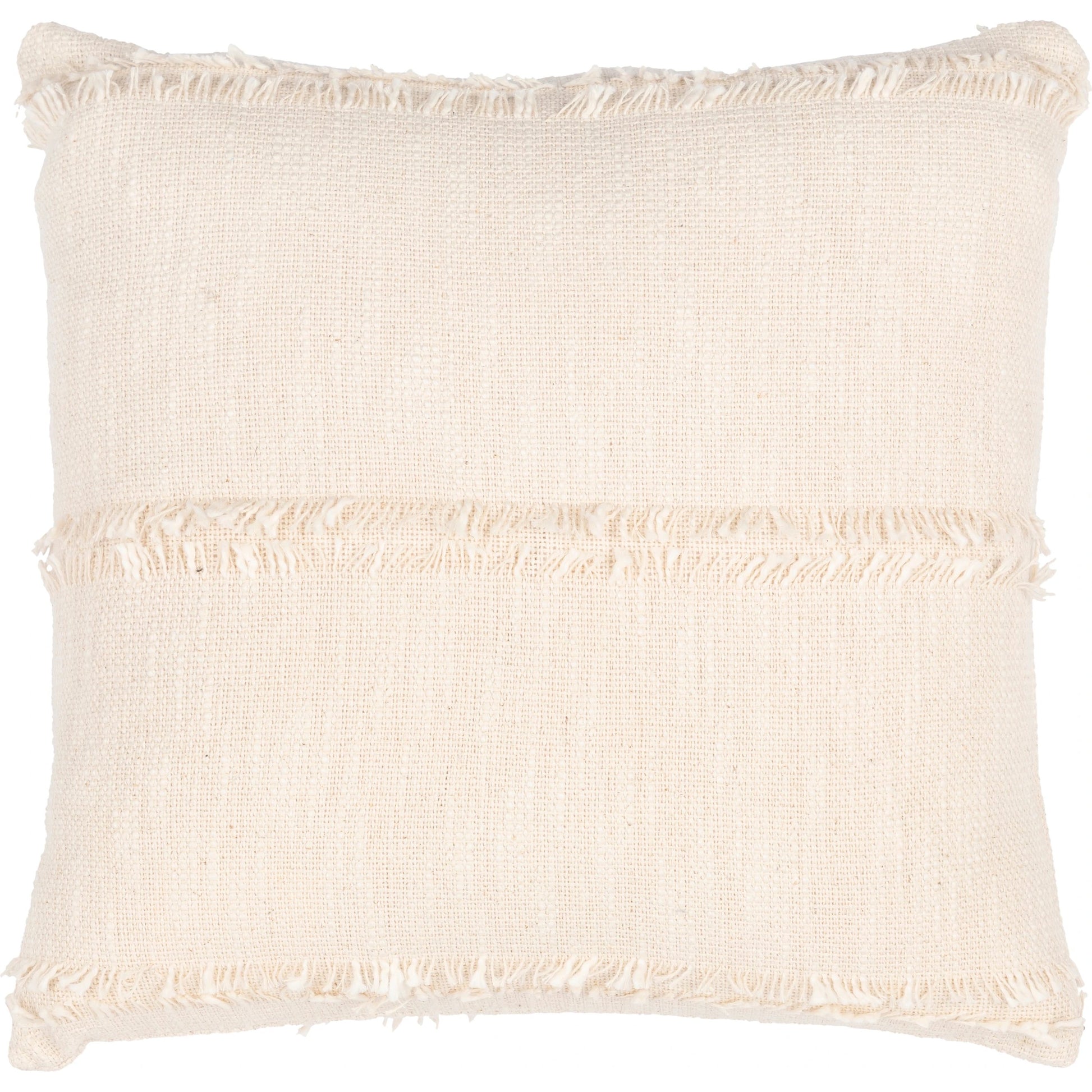 Kiefer Pillow - 5879 by Surya in cream. Made from 100% cotton in a cottage & farmhouse style.