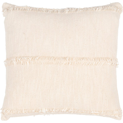 Kiefer Pillow - 5879 by Surya in cream. Made from 100% cotton in a cottage & farmhouse style.