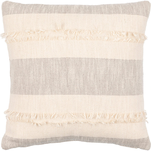 Kiefer Pillow - 8486 by Surya in gray, cream. Made from 100% cotton in a cottage & farmhouse style.