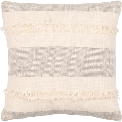 Kiefer Pillow - 8486 by Surya in gray, cream. Made from 100% cotton in a cottage & farmhouse style.