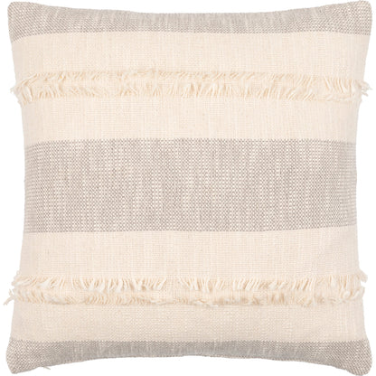 Kiefer Pillow - 8486 by Surya in gray, cream. Made from 100% cotton in a cottage & farmhouse style.