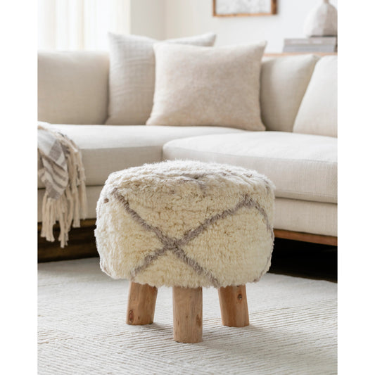 Kiarah - 31045 by Surya in base: tan, wood. Made from top: wool, base: manufactured wood, base: wood in a modern style.