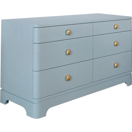 Kilmer Six Drawer Rounded Edge Chest by Worlds Away. Made from unique in a unique style.