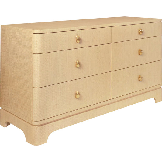 Kilmer Six Drawer Rounded Edge Chest by Worlds Away. Made from unique in a unique style.