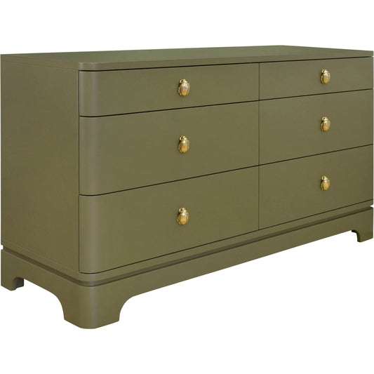 Kilmer Six Drawer Rounded Edge Chest by Worlds Away. Made from unique in a unique style.