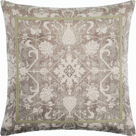 Kabir Pillow - 516673 by Livabliss in beige, light sage. Made from polyester, cotton in a traditional style.