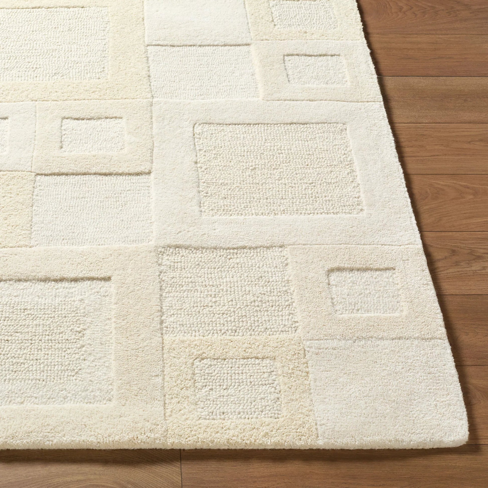 Kinsley KIS-2300 Rug by Livabliss in ivory, cream, beige, sand. Made from wool in a unique style.