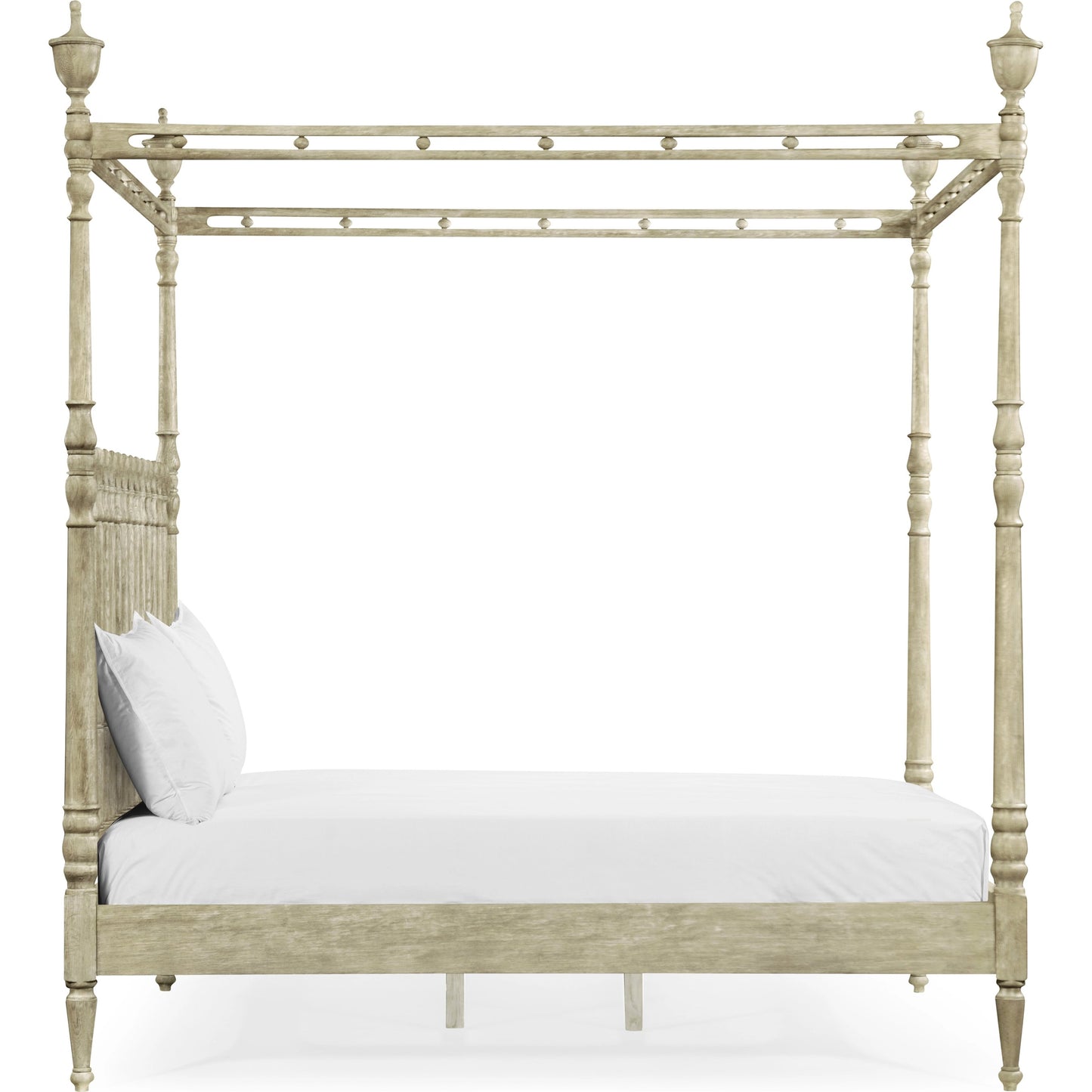 003 SR-846605 | Additional Silo | William Yeoward Morris King Bed by Jonathan Charles in grey and greyed oak. Made from oak in a cottage & farmhouse style.