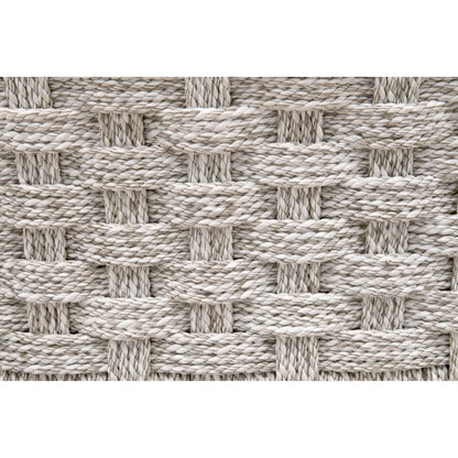 Kitts Dining Chair (Set of 2) by Essentials For Living in white speckle twist rope, weathered ever teak. Made from solid teak wood in a transitional style.